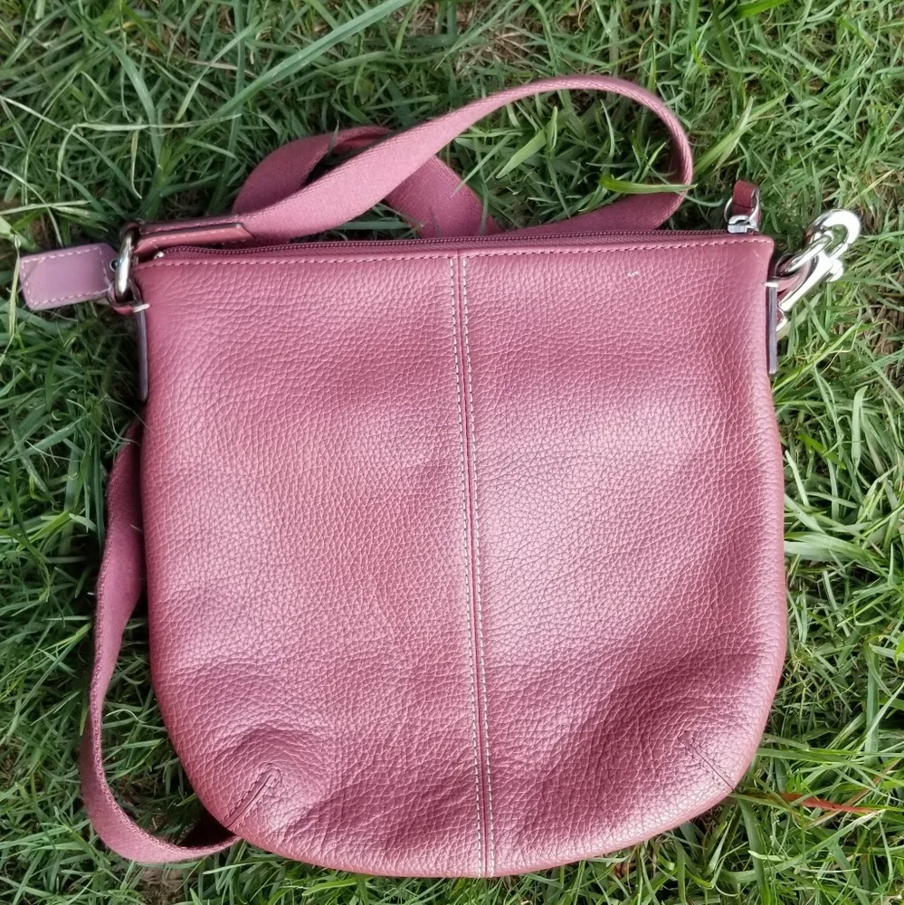 Coach Hamilton Pebble Leather Rose Crossbody